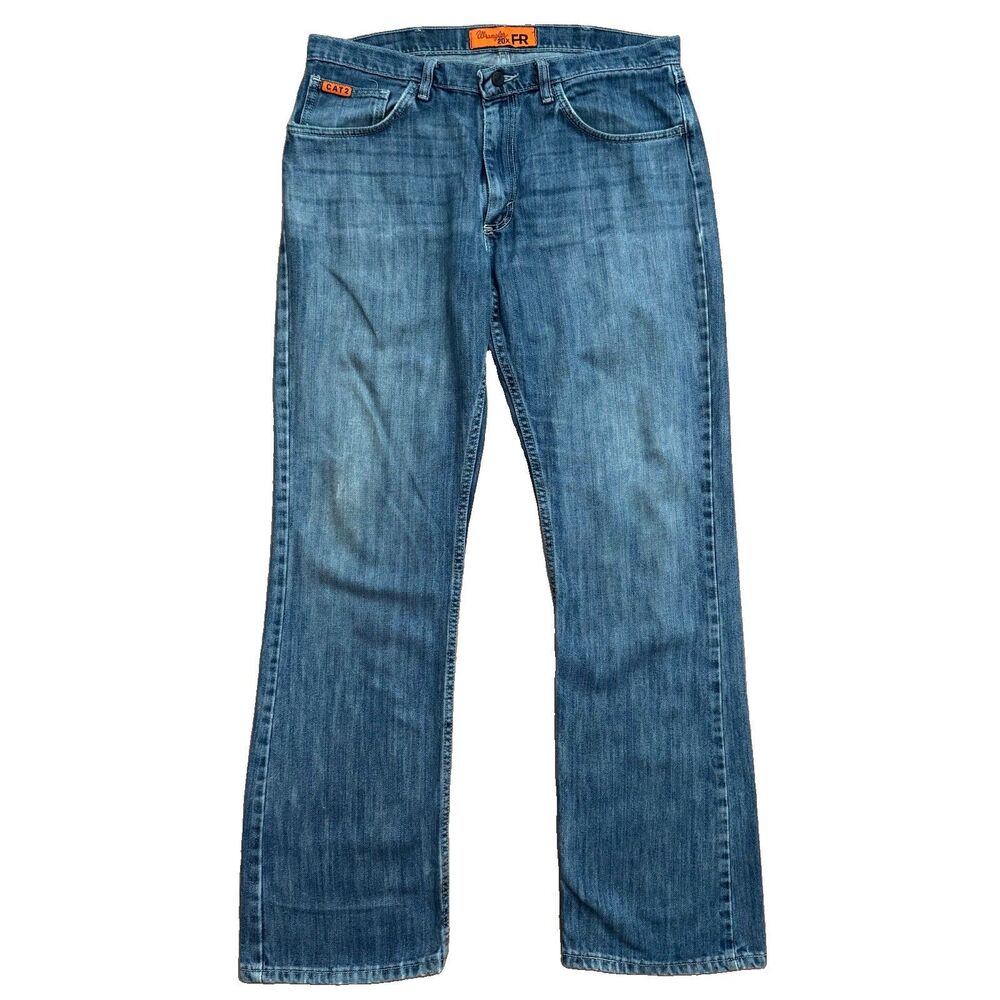 Wrangler 20X FR Jeans Mens 36x34 Blue Western Workwear Flame Resistant HRC2